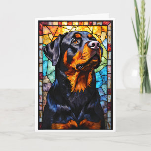 Glasmålestil Rottweiler Hund Kort
