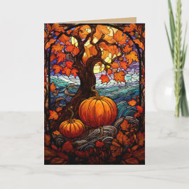 GLASMÅLNING AV HÖST TÄNKER PÅ DIG KORT