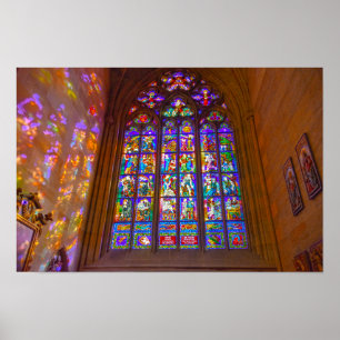 Glasmålning, St. Vitus-katedralen, Prag Poster