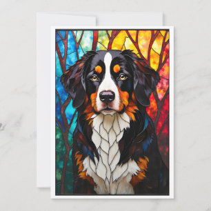Glasmålning Stil Bernese Mountain Dog Kort