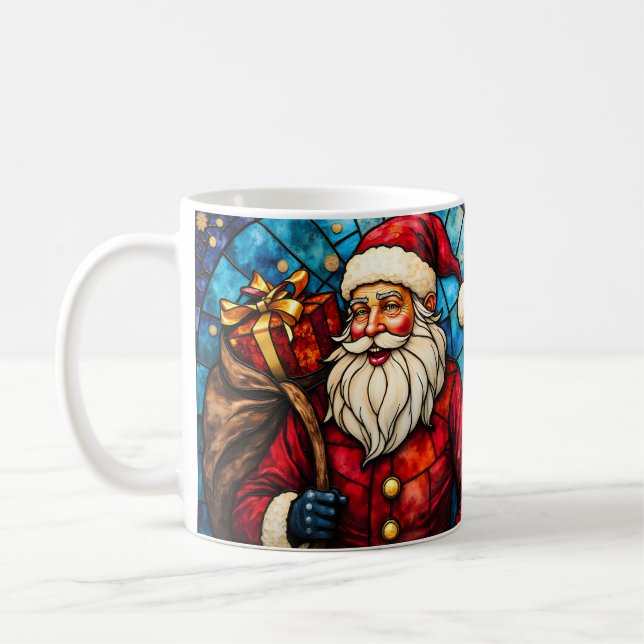 Glasmålning Stil Tomte God Jul Kaffemugg (Vänster)