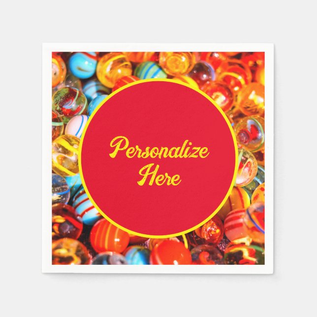 Glasmarmor, färgade pappersservett (Framsidan)