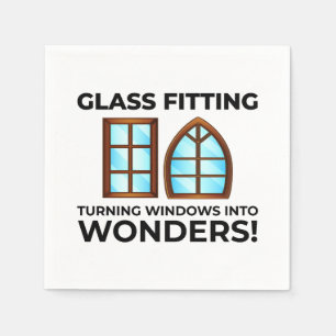 Glasmästare Fönsterglas Montering Glasläggare Glas Pappersservett