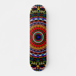 Glasmosaikmandala Mini Skateboard Bräda 18,5 Cm