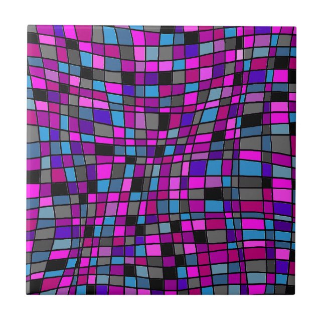 Glasmosaikplattor i Lila Hues Kakelplatta (Framsidan)