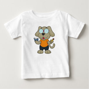 Glasögon av hund Nerd Bok T Shirt
