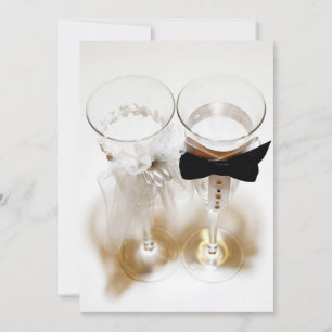 Glasögon av keremonial Bröllop Champagne