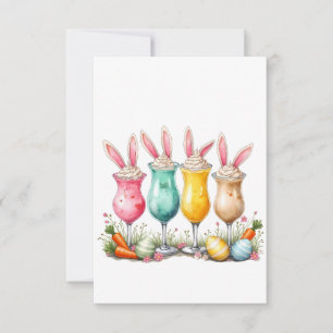 Glasögon av latte påsk med Bunny Öron Tack Kort