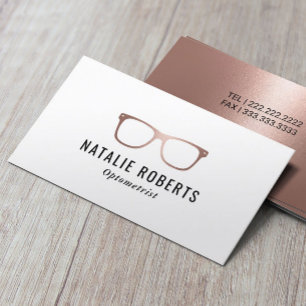 Glasögon av Optometrist Elegant Guld Öga Ro Visitkort