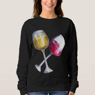 Glasögon av rött och vitt Vin T Shirt