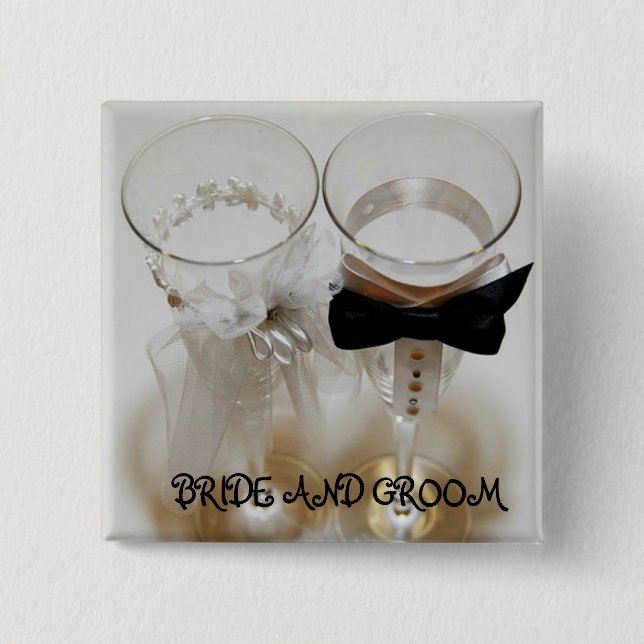 Glasögon bröllop Firande Knapp (Framsida)