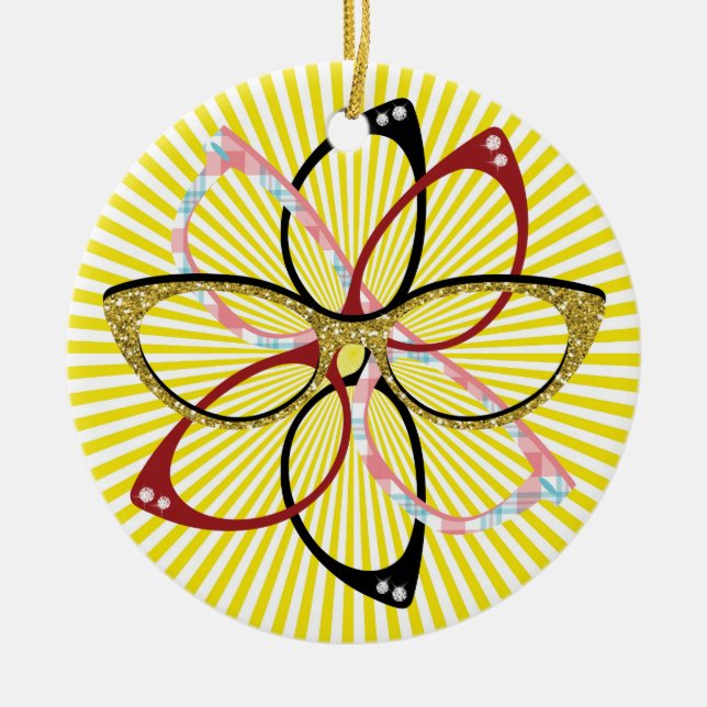 Glasögon från öga - SRF Julgransprydnad Keramik (Framsidan)