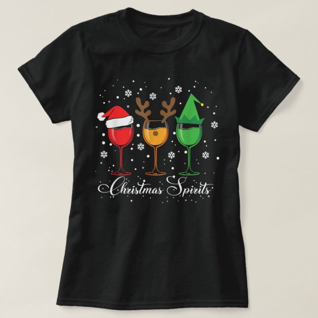 Glasögon från Vin Julafton Holid, fina julgranar T Shirt (Design framsida)