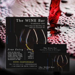 Glasögon från Vin, reklam för Pub/Winery från Vin Reklamblad