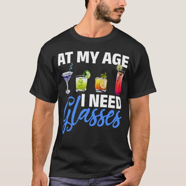 Glasögon som åldrar gamla människor i Humor T Shirt (Framsida)