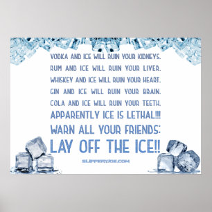 GlasögondroppJoes is-alkohol vodka rum cola whiske Poster