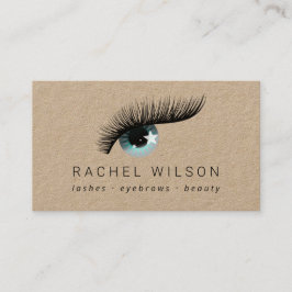 Glasögonfransch Rustic Kraftmakeup artistlash Visitkort