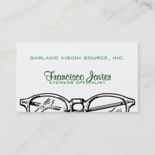 Glasögonglas Eyewear Optisk vision Visitkort