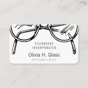 Glasögonglas, optisk sikt visitkort