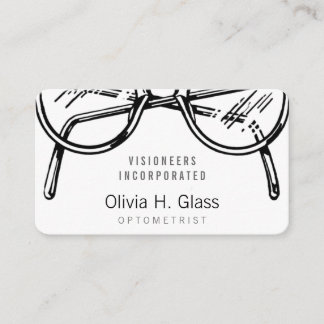 Glasögonglas, optisk sikt visitkort