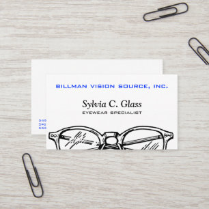 Glasögonglas, optisk sikt visitkort