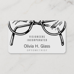 Glasögonglas, optisk sikt visitkort