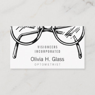 Glasögonglas, optisk sikt visitkort