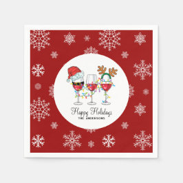 Glasögonisoleringar av rödfenad julafton Vin Pappersservett