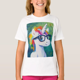 Glasögonmålning för Unicorn bära T Shirt
