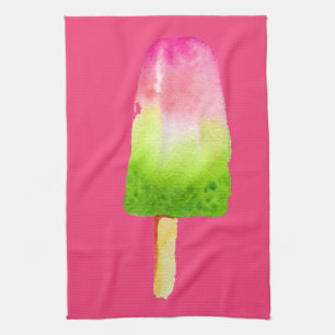 Glasögonpopsicle Sommaren Kökshandduk