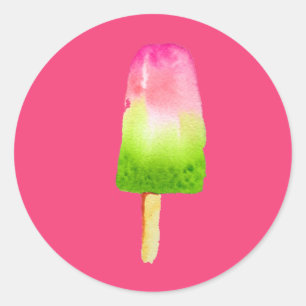 Glasögonpopsicle Sommaren Runt Klistermärke