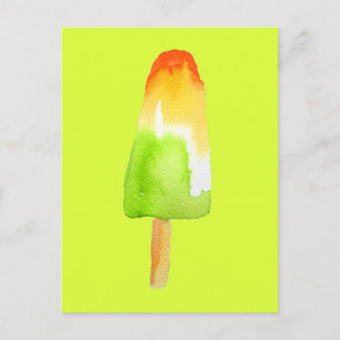 Glasögonpopsicle Sommarisblock popkonst av orange Vykort