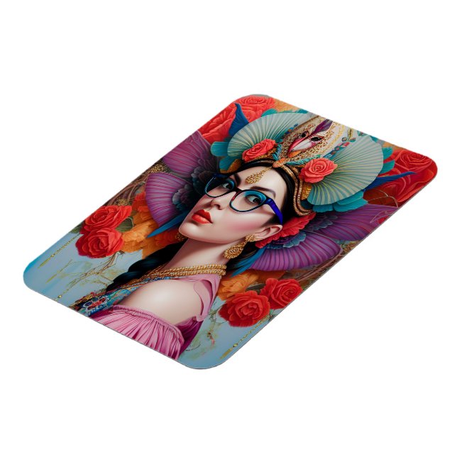 Glasögonprydnad med glas magnet (Vänstra Sidan)