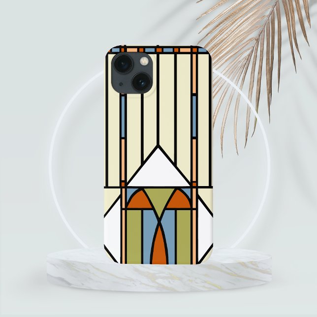 Glasögonutseendet Art Deco Stil (Art Deco Stained Glass Style Phone Case)