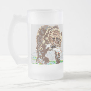 Glasöl, Mugg/Grizzly Bear, frostat Ölglas