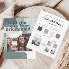 Glaspalett för havs | Var min Bridesmaid Meddelande
