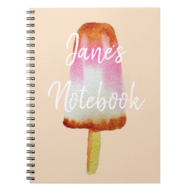 Glaspopsikel för popkonsthöljet Cute cola Anteckningsbok (Framsidan)