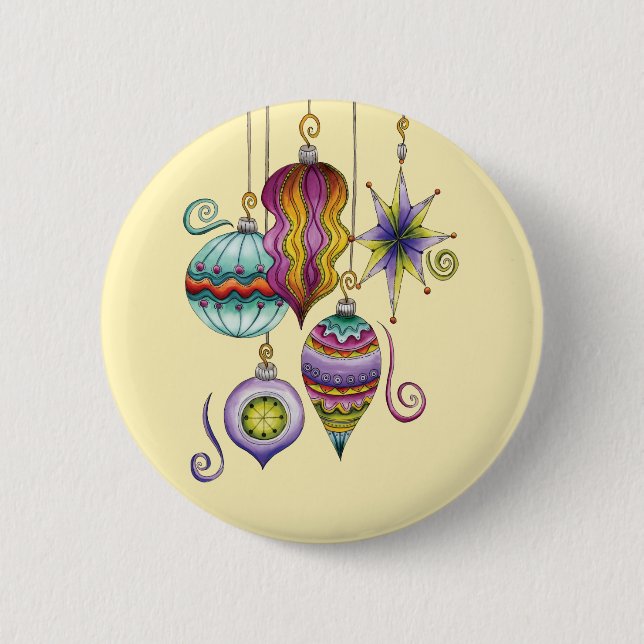 Glasprydnadsföremål för Cute-jul, Elegant och Fina Knapp (Framsida)