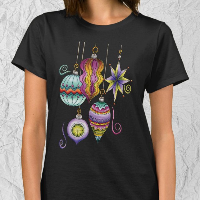 Glasprydnadsföremål för Cute-jul, Elegant och Fina Tee Shirt (Skapare uppladdad)