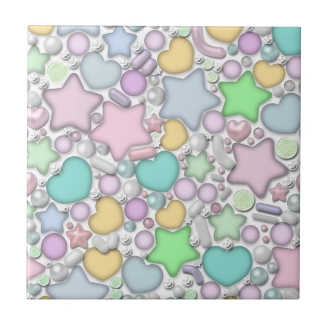 Glasprydnadsföremål Kakelplatta (Framsidan)