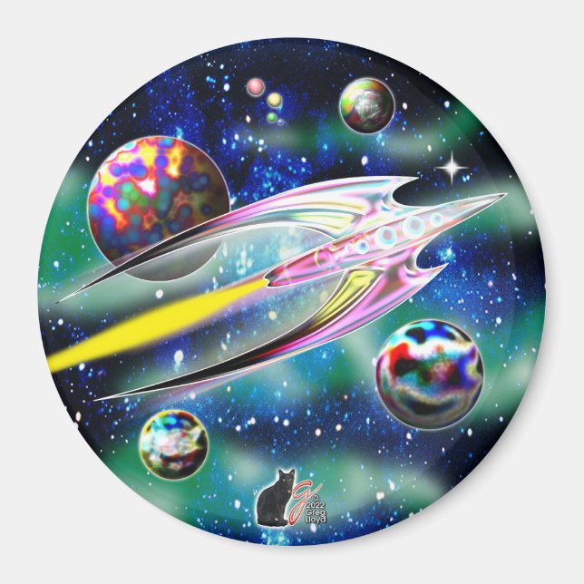 Glasraket Magnet (Framsidan)