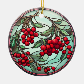 Glasröd och Grönt Festive Träd Dekoration