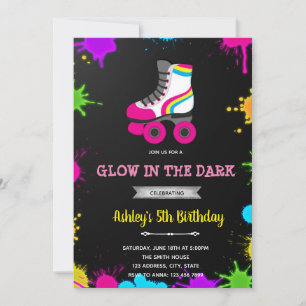 Glasrullskridskor party inbjudningar