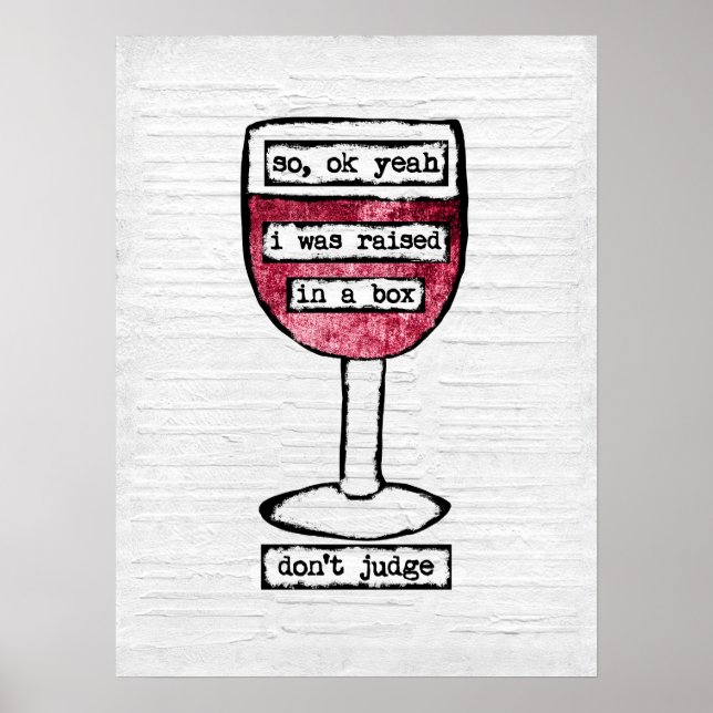 Glasrutan Vin Poster Art Print - Lustigt Vin (Framsidan)