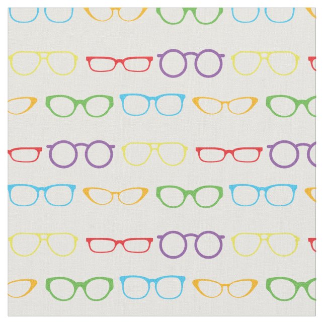Glasruteoptiker Rainbow White Tyg (Närbild)