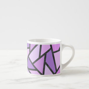 Glasrutor av lilac nedfläckad mönster espressomugg