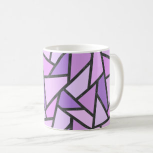 Glasrutor av lilac nedfläckad mönster kaffemugg