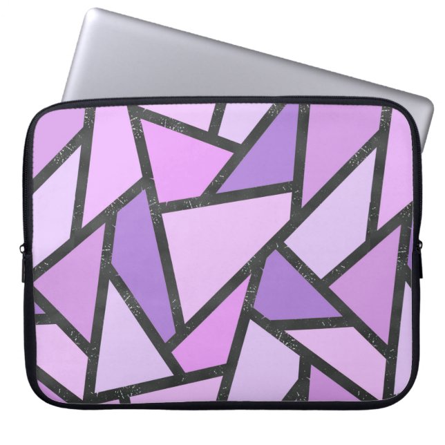 Glasrutor av lilac nedfläckad mönster laptop fodral (Framsidan)