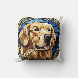 Glasrutor med fastsatt Stil-skiva med Hund aveln Kudde