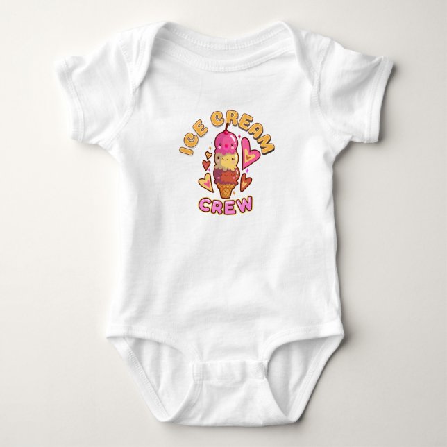 Glass är Glad med Besättning T Shirt (Framsida)